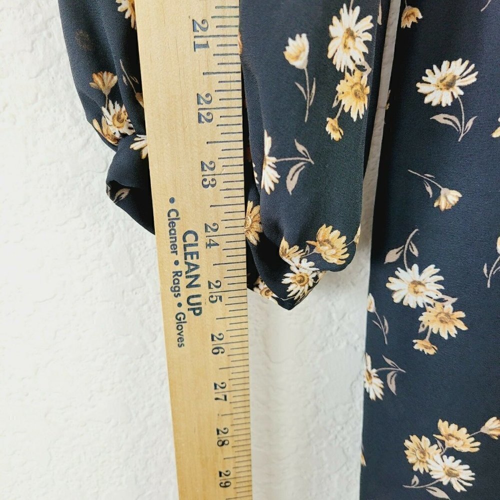 Swell Women's Whimsical Dress Black Floral Mini Dress Sz Small Surfer Girl - Picture 8 of 12